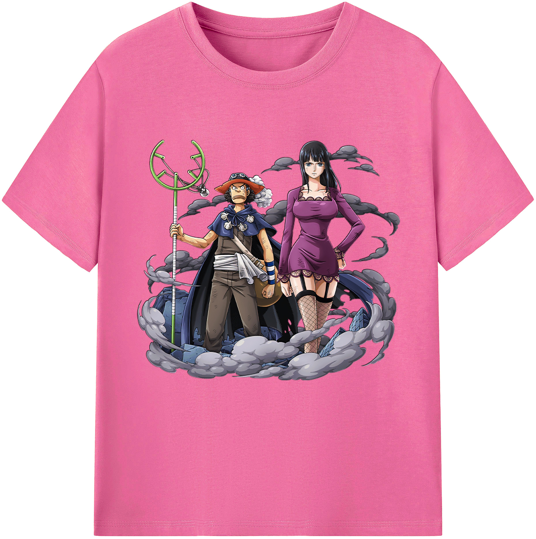 ワンピース ニコ・ロビン ONE PIECE Nico Robin レディースカジュアルプリントTシャツ（綿100％）